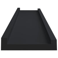 Picture Frame Ledge Shelves 2 pcs Black 60x9x3 cm Storage Supplies Kings Warehouse 