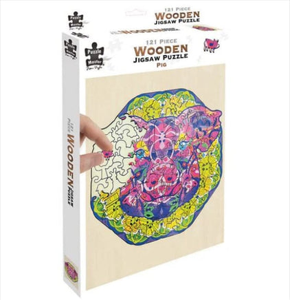 Pig Wooden Puzzle 121 Piece Puzzle Kings Warehouse 