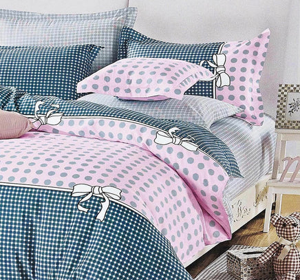 Pink Dots King Size Bed Quilt/Doona/Duvet Doona Duvet Cover Set Kings Warehouse 