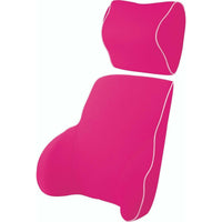 Pink Memory Foam Lumbar Back & Neck Pillow Support Back Cushion Office Car Seat Kings Warehouse 