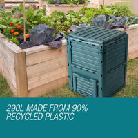 PLANTCRAFT 290L Aerated Compost Bin Food Waste Garden Recycling Composter Green garden supplies Kings Warehouse 