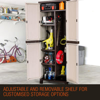 PlantCraft Outdoor Storage Cabinet Cupboard Garage Tool Waterproof Backyard Shed Kings Warehouse 