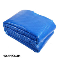 Pool 10.5x4.2m Solar Swimming Pool Cover Roller Blanket Bubble Heater Kings Warehouse 