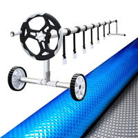 Pool 8.5x4.2m Swimming Pool Cover Roller Solar Blanket Bubble Heater Covers