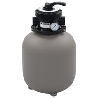 Pool Sand Filter with 4 Position Valve Grey 350 mm Kings Warehouse 