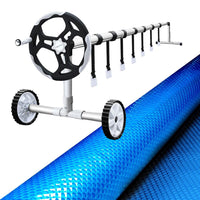 Pool Swimming Pool Cover Roller Wheel Solar Blanket 500 Microns 10X4M