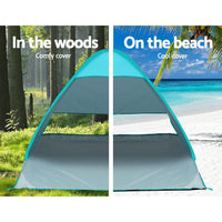 Pop Up Beach Tent Camping Hiking 3 Person Sun Shade Fishing Shelter Camping Supplies Kings Warehouse 
