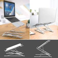 Portable Adjustable Laptop Stand Foldable Desktop Tripod Tray Anti-skid Pad Double Layer KingsWarehouse 