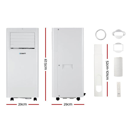 Portable Air Conditioner 7000BTU Cooling Mobile Fan Cooler Dehumidifier Appliances Kings Warehouse 