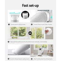 Portable Air Conditioner 7000BTU Cooling Mobile Fan Cooler Dehumidifier Appliances Kings Warehouse 