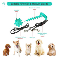Portable Dog Tie-out Stick Set Outdoor Interactive Tug of War Toy Kings Warehouse 