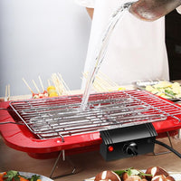 Portable Electric BBQ Grill Teppanyaki Smokeless Barbeque Pan Hot Plate Table Black Kings Warehouse 