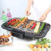 Portable Electric BBQ Grill Teppanyaki Smokeless Barbeque Pan Hot Plate Table Black Kings Warehouse 