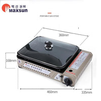 Portable Gas Burner Stove with Inset Non Stick Cooking Pan Cooker Butane Camping 35mm Kings Warehouse 