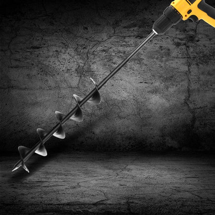 Power Garden Auger Small Earth Planter 75 X 600MM Black Kings Warehouse 