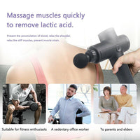 POWERFUL 6 Heads LCD Massage Gun Percussion Vibration Muscle Therapy Deep Tissue Black KingsWarehouse 