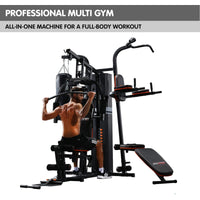 Powertrain Multi Station Home Gym 158lb Weights Punching Bag Kings Warehouse 