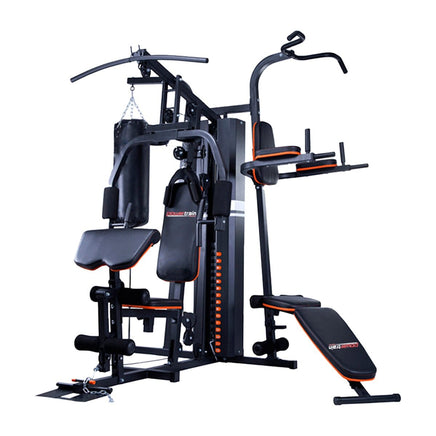 Powertrain Multi Station Home Gym 158lb Weights Punching Bag Kings Warehouse 