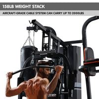 Powertrain Multi Station Home Gym 158lb Weights Punching Bag Kings Warehouse 