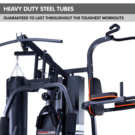 Powertrain Multi Station Home Gym 158lb Weights Punching Bag Kings Warehouse 