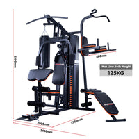 Powertrain Multi Station Home Gym 158lb Weights Punching Bag Kings Warehouse 