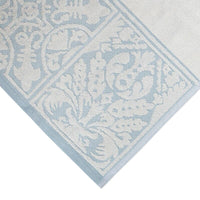 Premium Cotton Towel Jacquard White Blue Design Kings Warehouse 