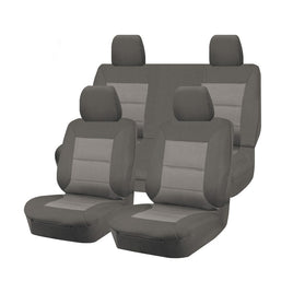 Premium Jacquard Seat Covers - For Nissan Frontier D23 Series 3-4 Dual Cab (2017-2022) Kings Warehouse 