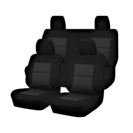 Premium Jacquard Seat Covers - For Nissan Frontier D23 Series 3-4 Dual Cab (2017-2022) Kings Warehouse 