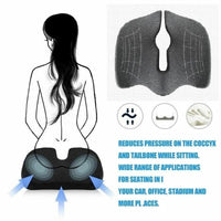 Premium Memory Foam Seat Cushion Coccyx Orthopedic Back Pain Relief Chair Pillow Office Dark Blue Kings Warehouse 