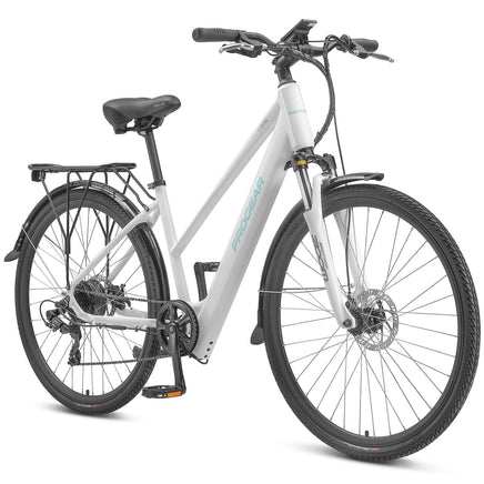 Progear Bikes E-Sierra Hybrid E-Bike Ladies 700c*17" in Whisper White Kings Warehouse 