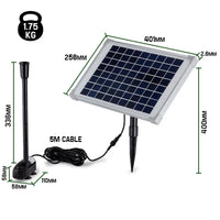 Protege 50W Solar Powered Fountain Submersible Water Pump Pond Kit Power Garden Panel KingsWarehouse 