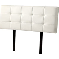 PU Leather Double Bed Deluxe Headboard Bedhead - White Kings Warehouse 