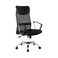 PU Leather Mesh High Back Office Chair - Black Artiss Kings Warehouse 