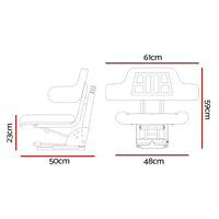 PU Leather Tractor Seat - Black Auto Accessories > Auto Accessories Others Kings Warehouse 
