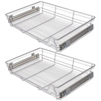 Pull-Out Wire Baskets 2 pcs Silver 800 mm Kings Warehouse 