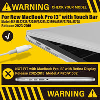 Purple MacBook Pro 13 Inch Case 2016-2023 M1 M2 A2338 A2289 A2251 A2159 Hard Shell Case Keyboard Cover Kings Warehouse 