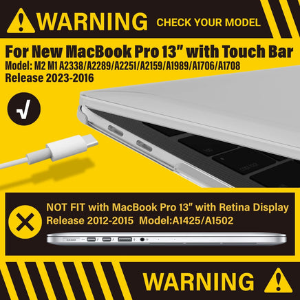 Purple MacBook Pro 13 Inch Case 2016-2023 M1 M2 A2338 A2289 A2251 A2159 Hard Shell Case Keyboard Cover Kings Warehouse 