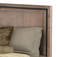 Queen Size Silver Brush Bed Frame in Acacia Wood Construction Bedroom Kings Warehouse 