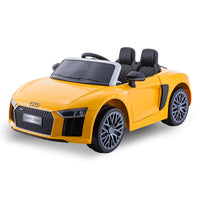 R8 Spyder Audi Licensed Kids Electric Ride On Car Remote Control - Yellow Kings Warehouse 