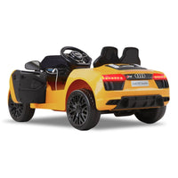 R8 Spyder Audi Licensed Kids Electric Ride On Car Remote Control - Yellow Kings Warehouse 