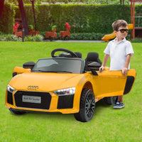 R8 Spyder Audi Licensed Kids Electric Ride On Car Remote Control - Yellow Kings Warehouse 