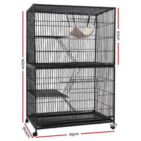 Rabbit Cage Bird Ferret Parrot Aviary Cat Hamster 4 Level 142cm coops & hutches Kings Warehouse 