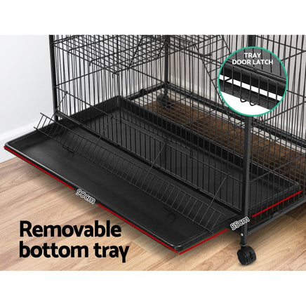 Rabbit Cage Bird Ferret Parrot Aviary Cat Hamster 4 Level 142cm coops & hutches Kings Warehouse 