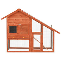 Rabbit Hutch 140x63x120 cm Solid Firwood Coops & Hutches Supplies Kings Warehouse 