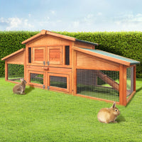 Rabbit Hutch Chicken Coop Wooden Pet Hutch 169cm x 52cm x 72cm coops & hutches Kings Warehouse 