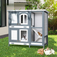 Rabbit Hutch Large Chicken Coop Wooden House Run Cage Pet Bunny Guinea Pig coops & hutches Kings Warehouse 