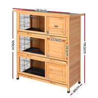 Rabbit Hutch Wooden Cage Pet hutch Chicken Coop 91.5cm x 46cm x 116.5cm coops & hutches Kings Warehouse 