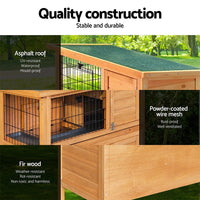 Rabbit Hutch Wooden Cage Pet hutch Chicken Coop 91.5cm x 46cm x 116.5cm coops & hutches Kings Warehouse 