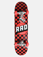 Rad Complete Dude Crew 7" x 30" Skateboard - Checkers Black / Red Kings Warehouse 