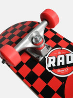 Rad Complete Dude Crew 7" x 30" Skateboard - Checkers Black / Red Kings Warehouse 